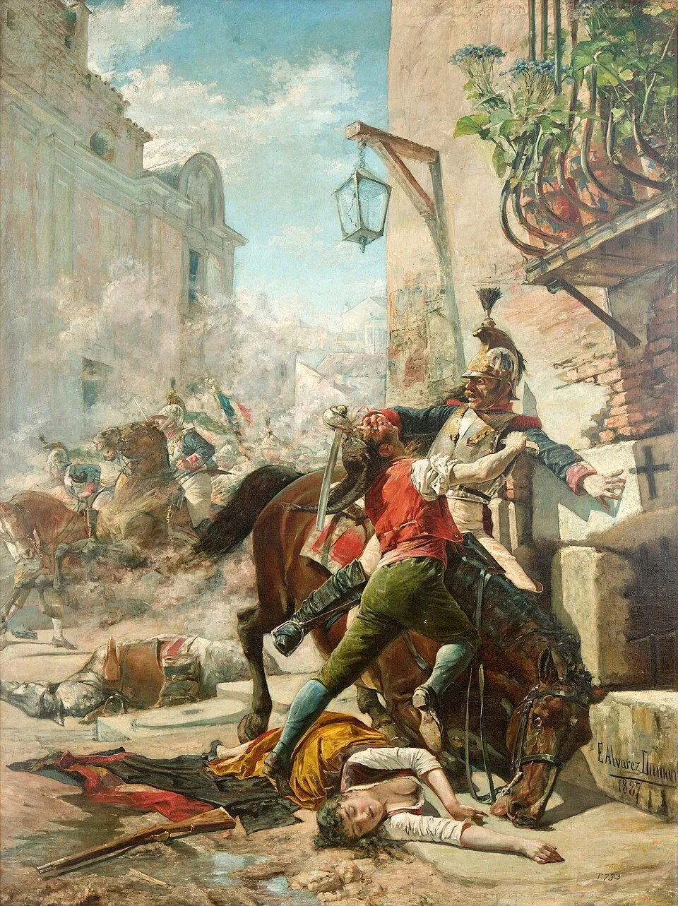 Combates entre madrileños y tropas francesas en la Puerta del Sol el 2 de mayo de 1808