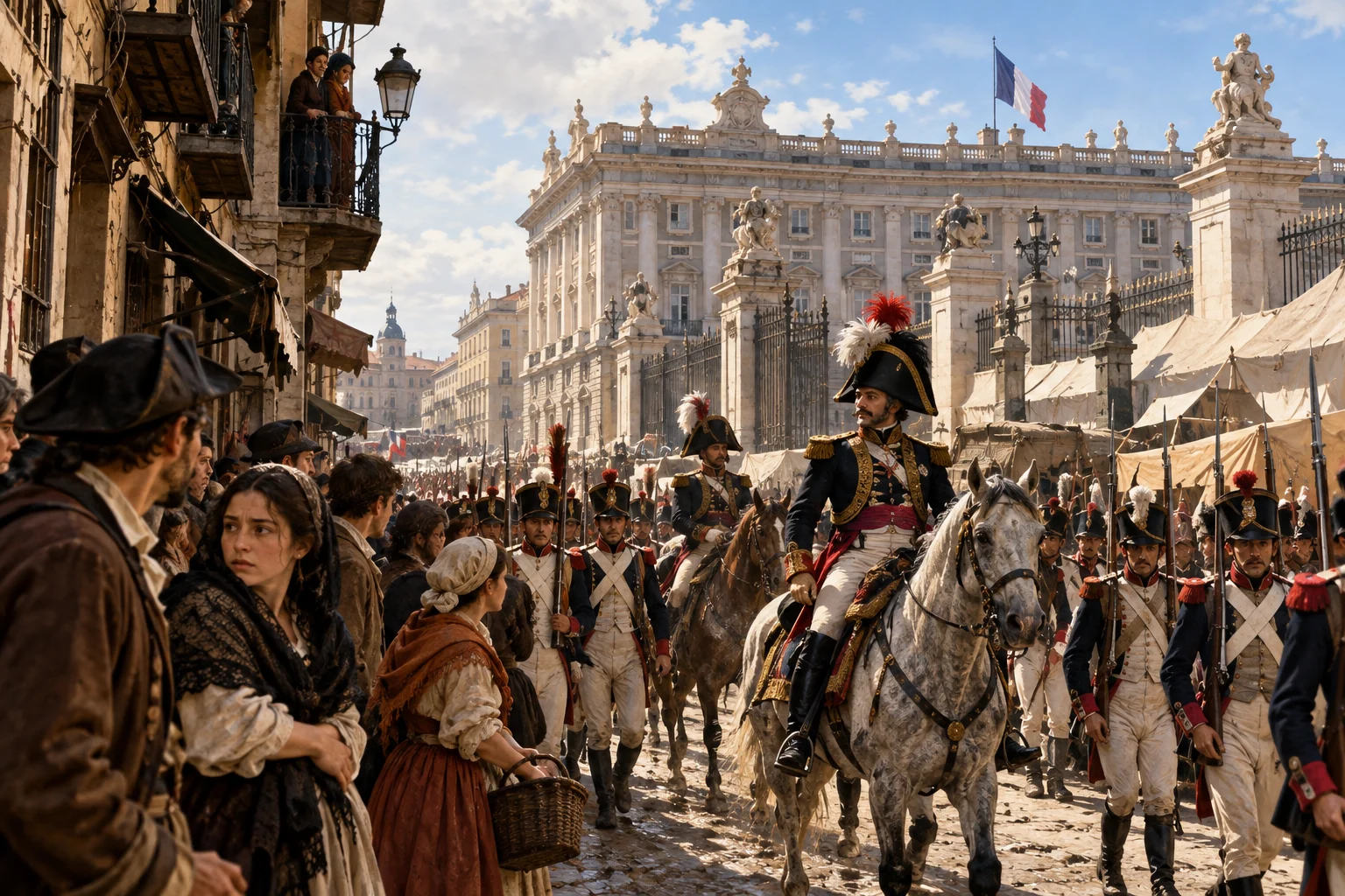 Madrid ocupado por las tropas francesas en 1808