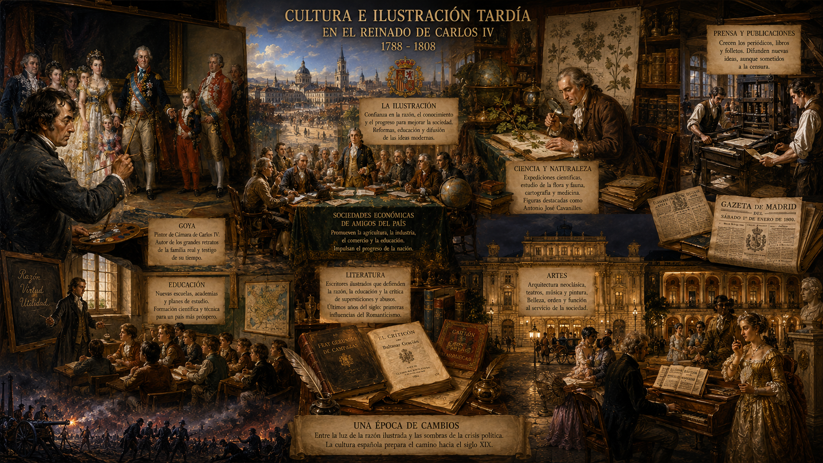Cultura e Ilustración durante el reinado de Carlos IV