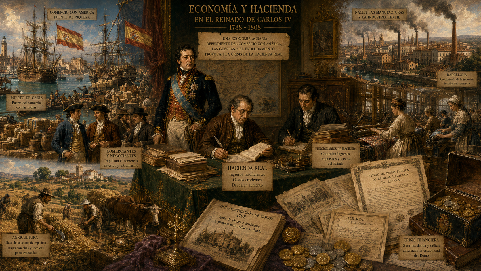 Crisis económica y financiera durante el reinado de Carlos IV