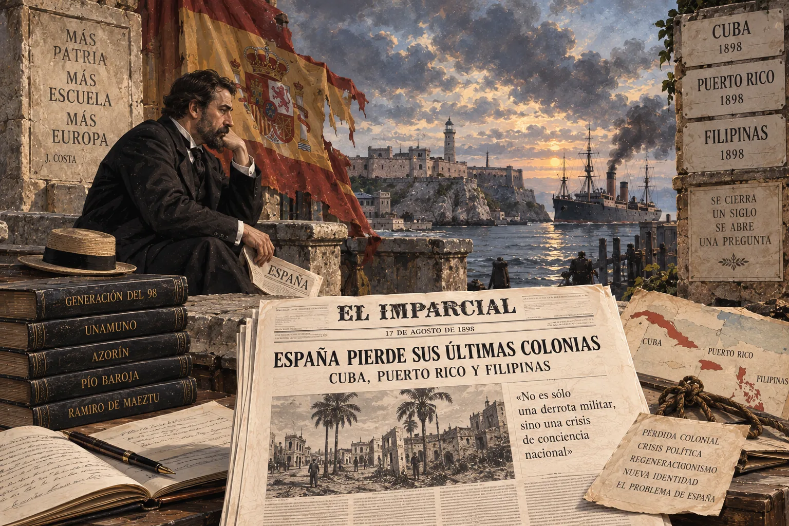 Representación de la crisis nacional provocada por el Desastre del 98
