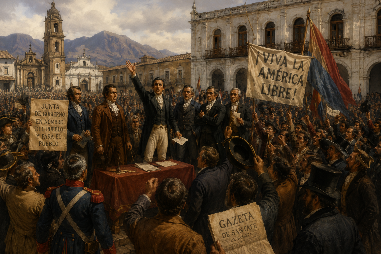 Escena relacionada con las guerras de independencia hispanoamericanas