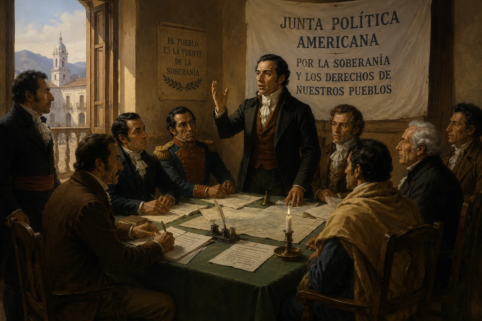 Representación de las juntas americanas