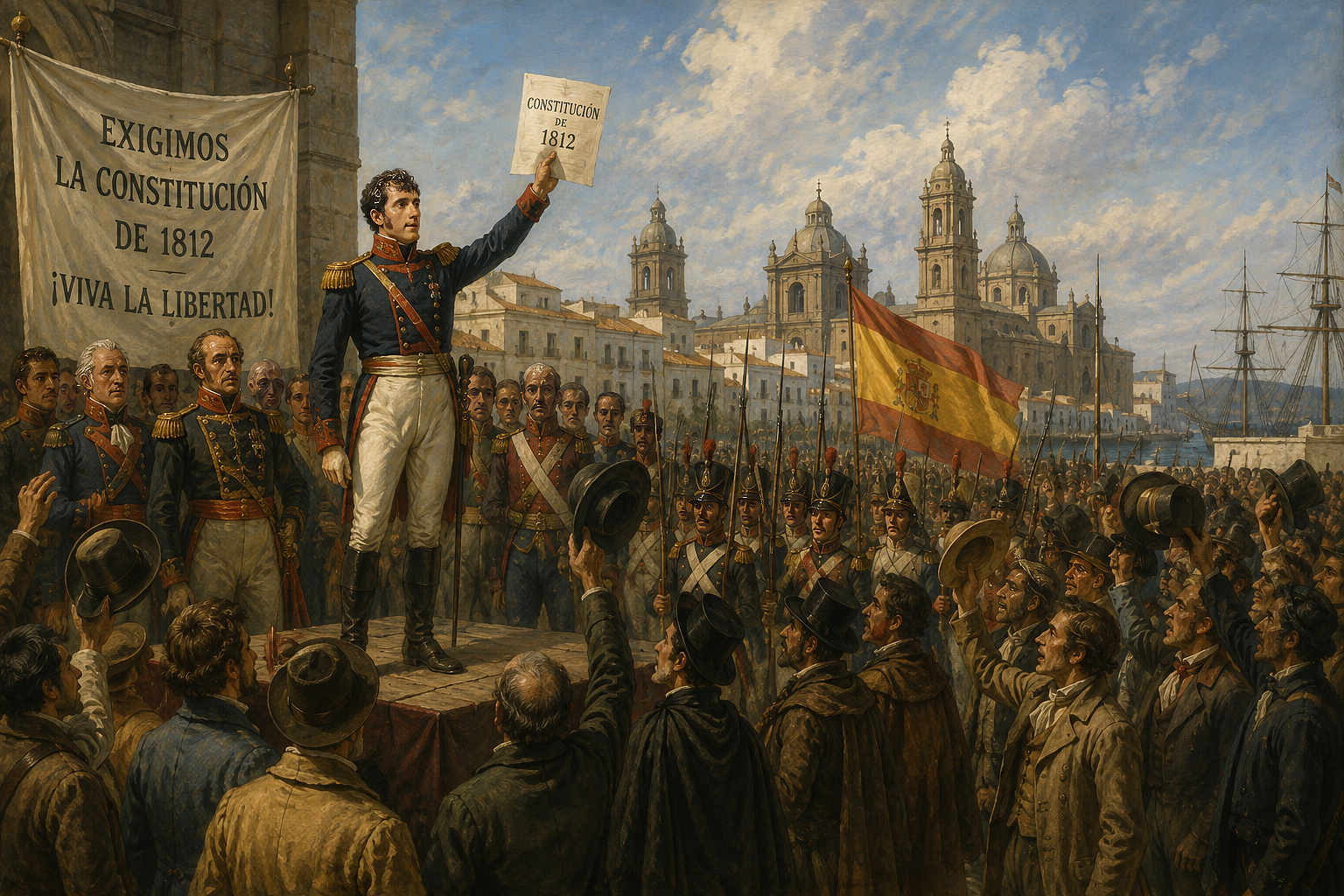 Representación del pronunciamiento de Rafael del Riego en 1820