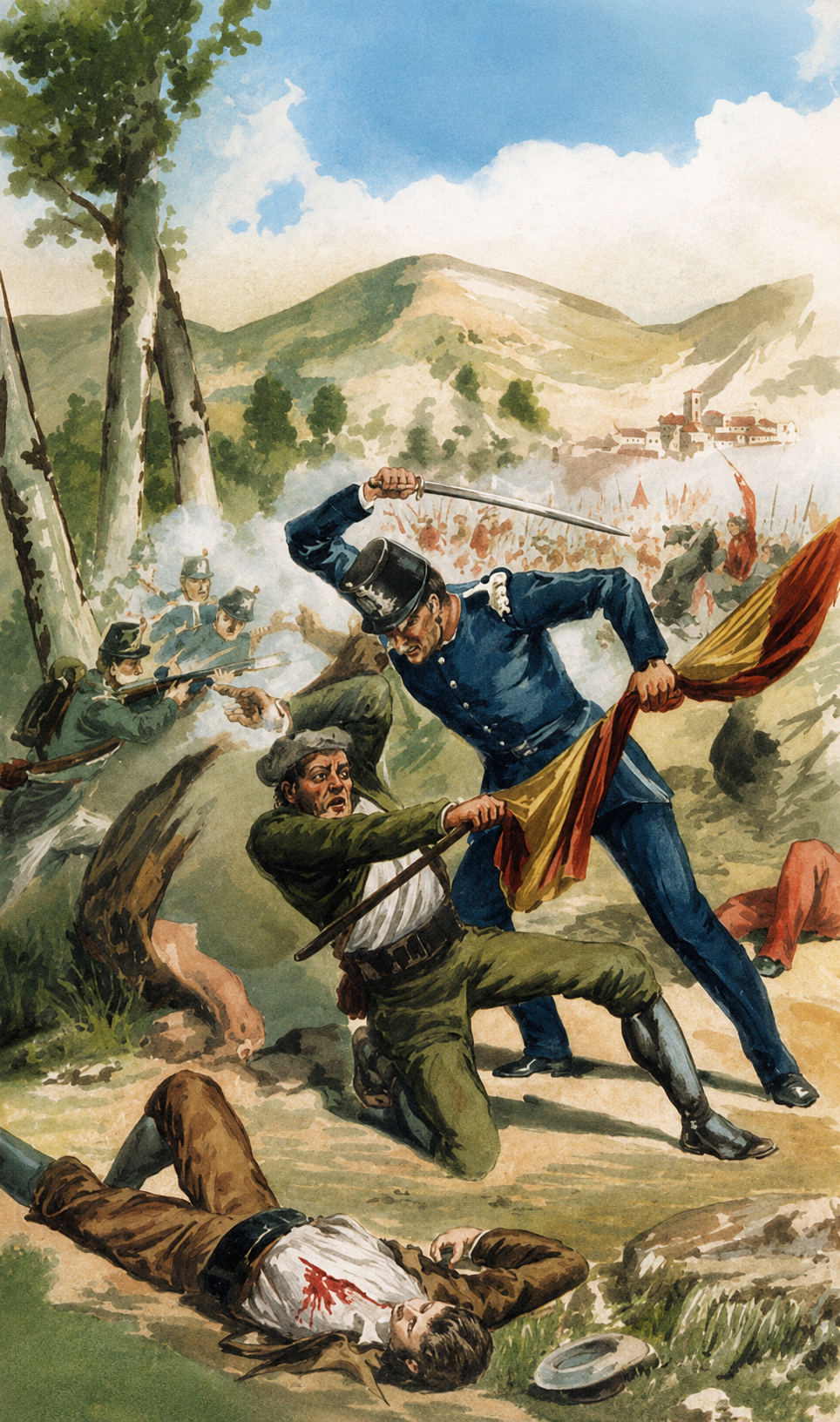 Escena de la Primera Guerra Carlista