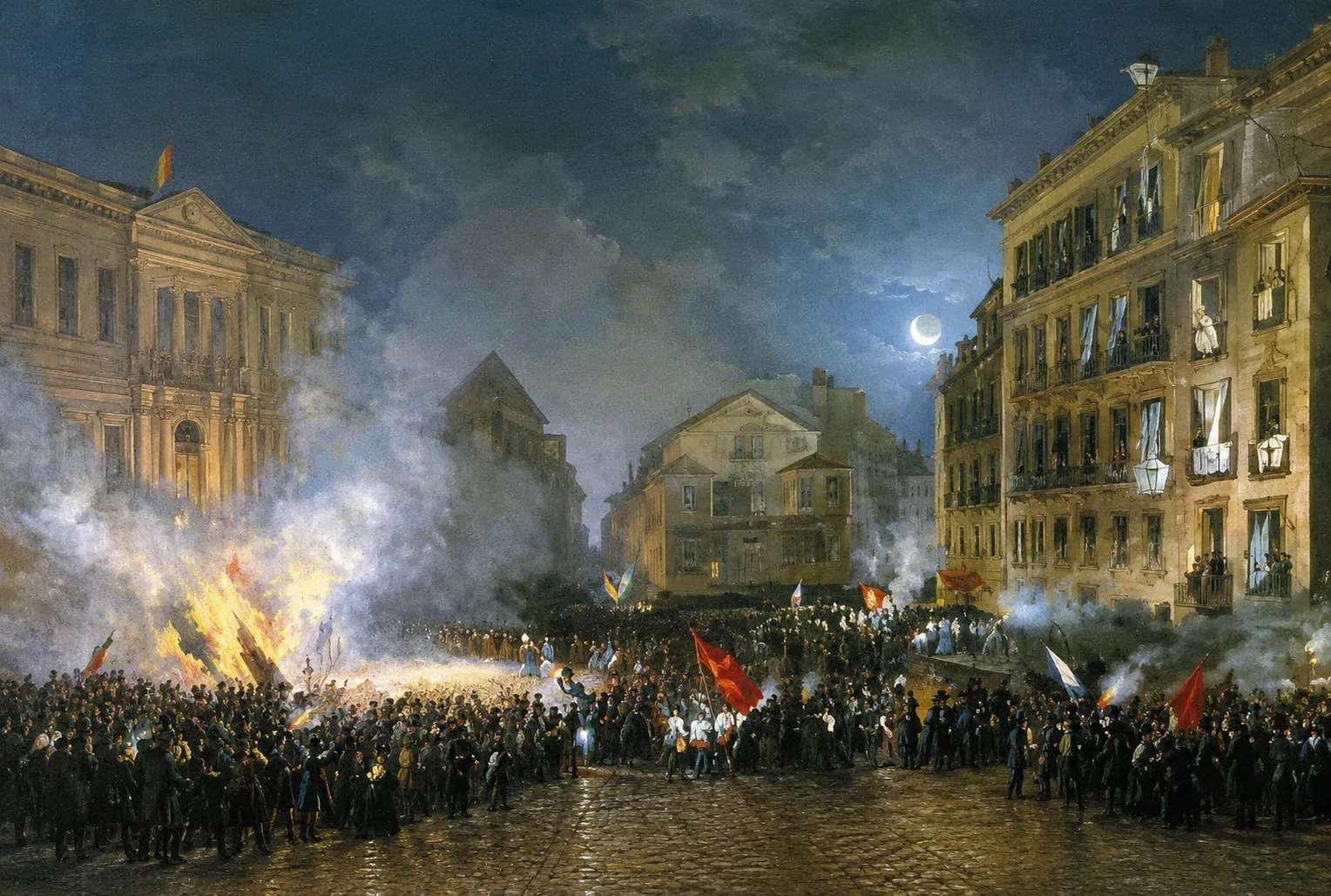 Representación de la revolución de 1854