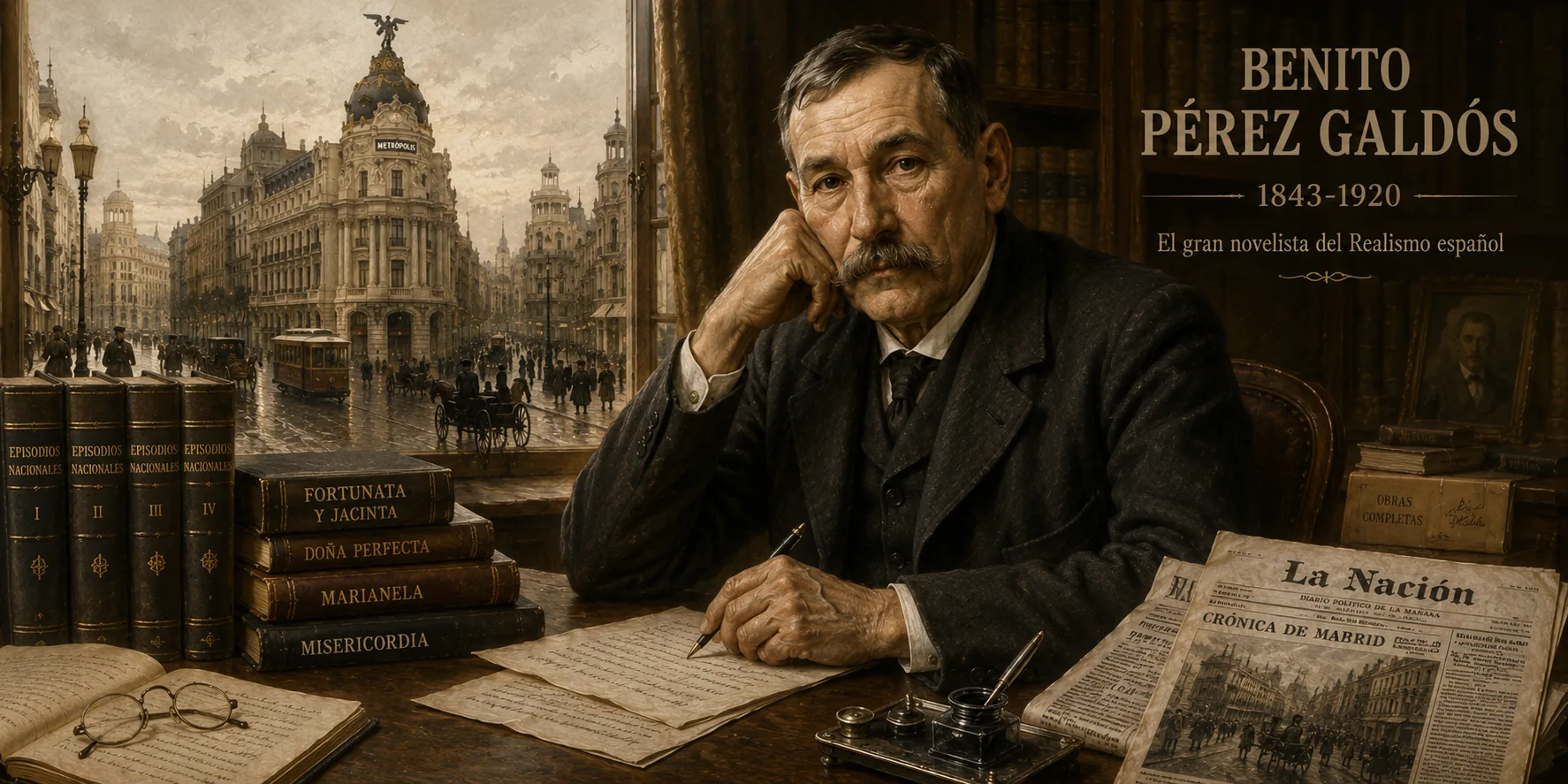 Retrato de Benito Pérez Galdós