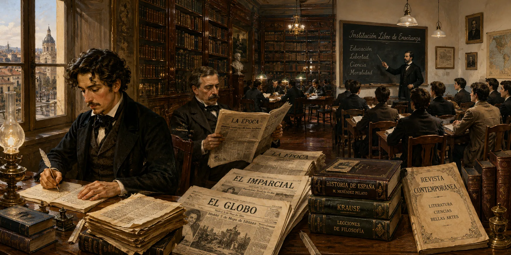 Representación de la transformación cultural española durante el siglo XIX