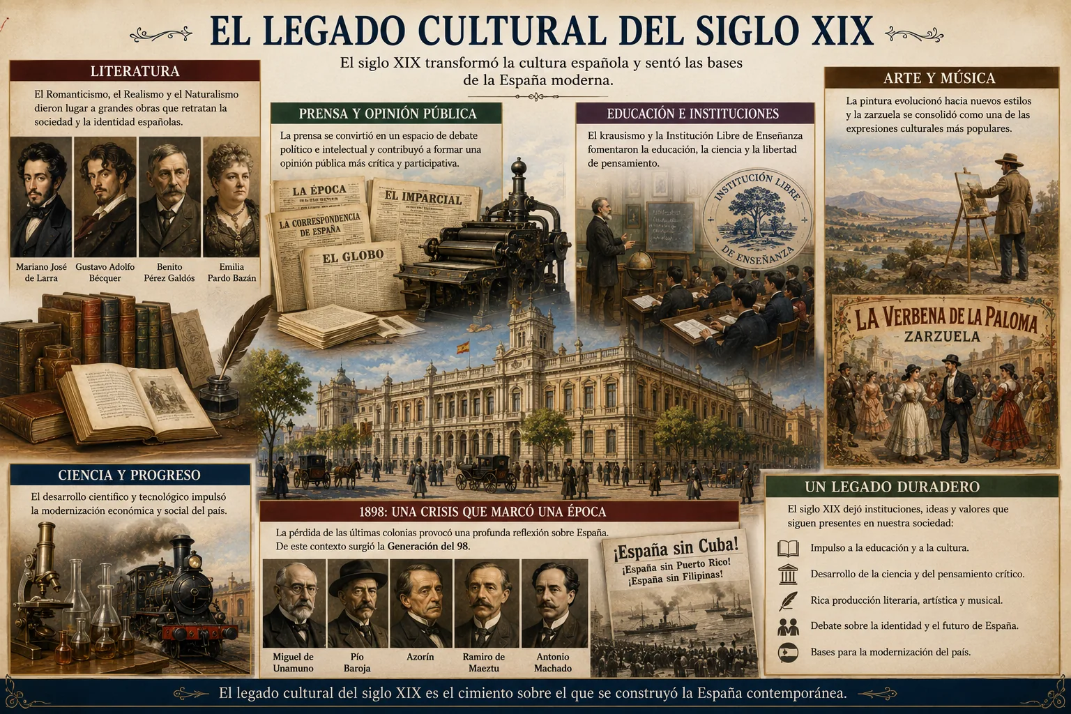Síntesis del legado cultural del siglo XIX