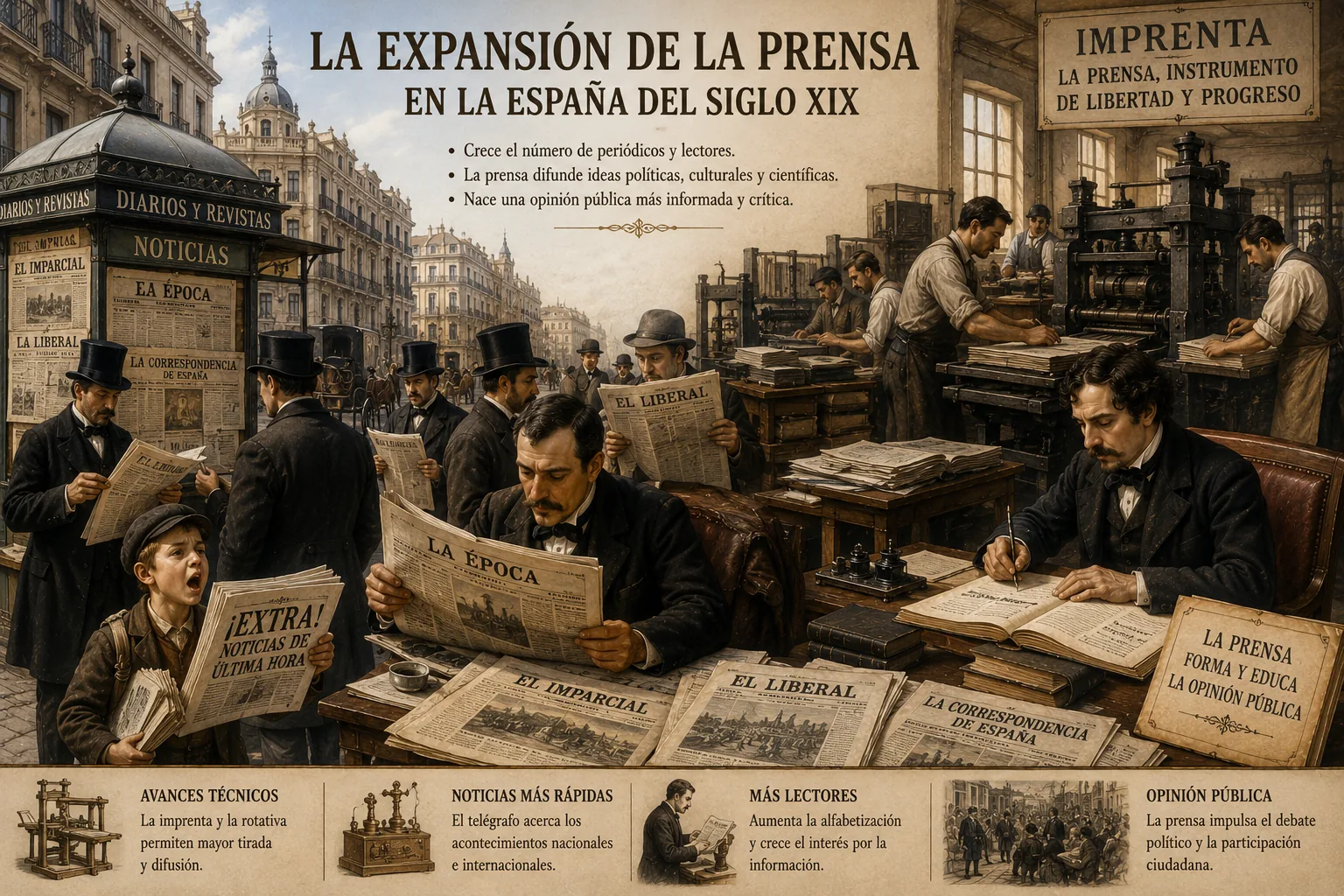 Imprenta y periódicos en la España del siglo XIX